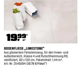 OBI Bodenfliese limestone Angebot
