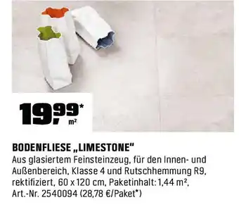 OBI Bodenfliese limestone Angebot