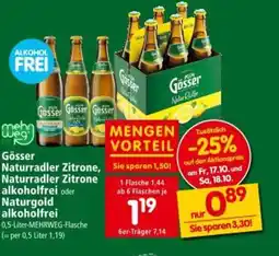 Interspar Gösser Naturradler Zitrone Angebot
