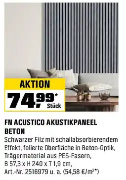 OBI Fn acustico akustikpaneel beton Angebot