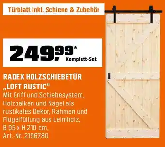 OBI Radex holzschiebetür loft rustic Angebot
