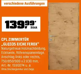OBI Cpl zimmertür glq335 eiche ferox Angebot