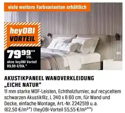 OBI Akustikpaneel wandverkleidung eiche natur Angebot
