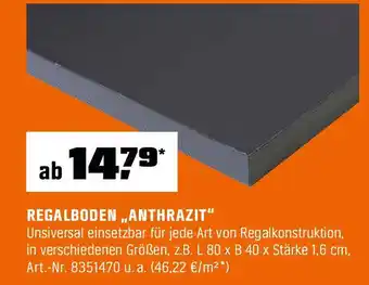 OBI Regalboden anthrazit Angebot