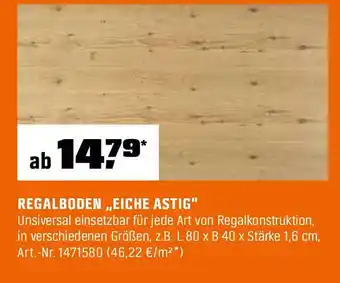 OBI Regalboden eiche astig Angebot