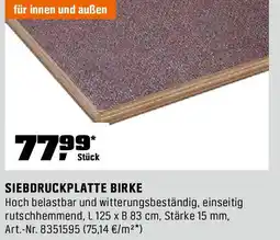 OBI Siebdruckplatte birke Angebot