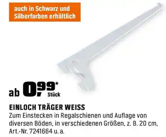 OBI Einloch träger weiss Angebot