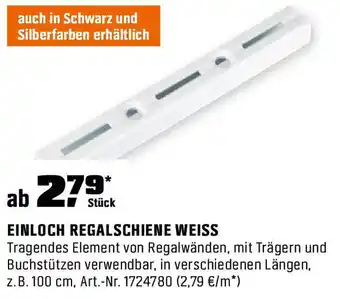 OBI Einloch regalschiene weiss Angebot