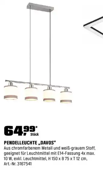 OBI Pendelleuchte davos Angebot