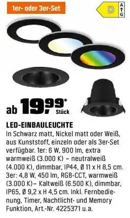 OBI Led einbauleuchte Angebot