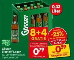 Interspar Gösser Biostoff Lager Angebot