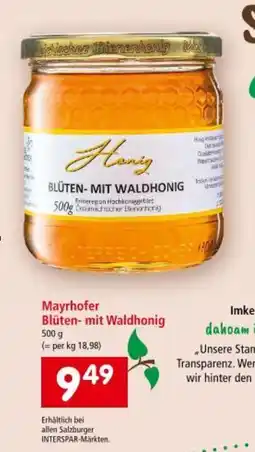 Interspar Mayrhofer Blüten mit Waldhonig Angebot