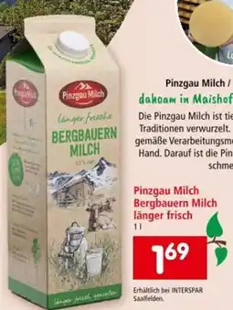 Interspar Pinzgau Milch Bergbauern Milch länger frisch Angebot
