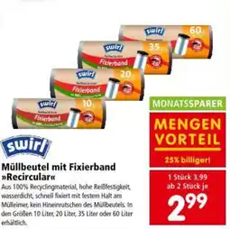 Interspar Müllbeutel mit Fixierband Angebot