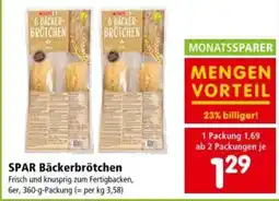 Interspar SPAR Bäckerbrötchen Angebot