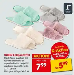 Interspar RUBIN Fellpantoffel Angebot