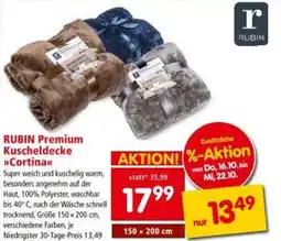 Interspar RUBIN Premium Kuscheldecke Cortina Angebot