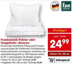 Interspar Frankenstolz Polster oder Steppdecke Kansas Angebot