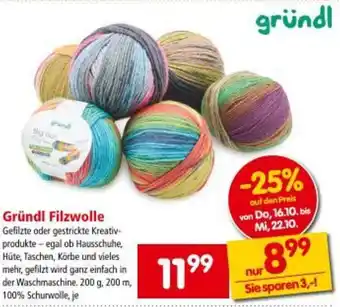 Interspar Gründl Filzwolle Angebot