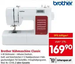 Interspar Brother Nähmaschine Classic Angebot