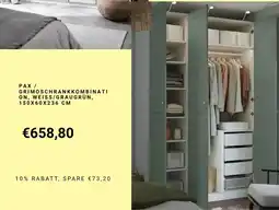 IKEA Pax grimoschrankkombinati on, weiss graugrün Angebot