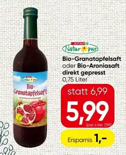 Spar Bio-granatapfelsaft oder bio-aroniasaft direkt gepresst Angebot