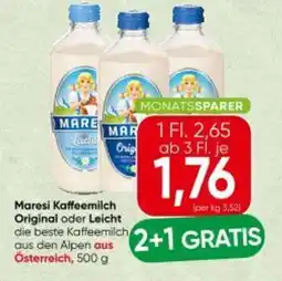 Spar Maresi Kaffeemilch Original oder Leicht Angebot