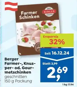 ADEG Berger Farmer, Knus per od. Gour metschinken Angebot