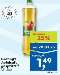 ADEG Granny's Apfelsaft gespritzt Angebot