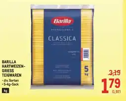 Metro Barilla hartweizen griess teigwaren Angebot