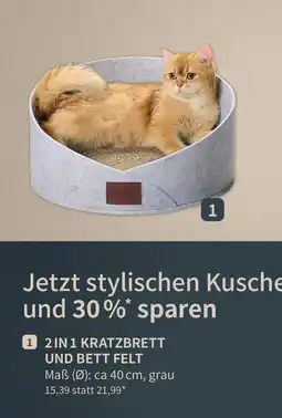 Fressnapf 2 in 1 kratzbrett und bett felt Angebot
