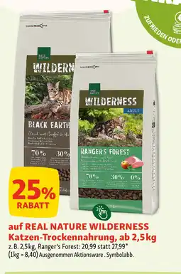 Fressnapf Auf real nature wilderness katzen trockennahrung Angebot