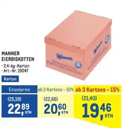 Metro Manner eierbiskotten Angebot