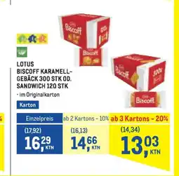 Metro Lotus biscoff karamell gebäck od. sandwich Angebot