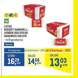 Metro Lotus biscoff karamell gebäck od. sandwich Angebot