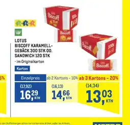 Metro Lotus biscoff karamell gebäck od. sandwich Angebot
