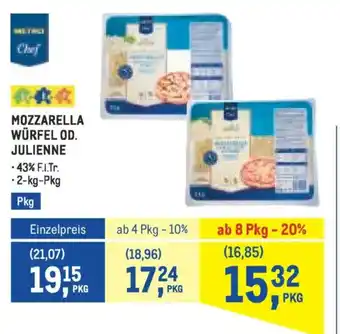 Mozzarella würfel od. julienne