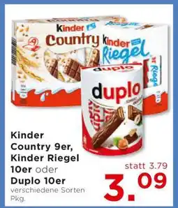 Unimarkt Kinder Country 9er, Kinder Riegel 10er oder Duplo 10er Angebot