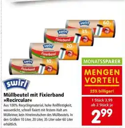 Interspar Müllbeutel mit Fixierband Recircular Angebot