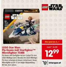 Interspar LEGO Star Wars Plo Koons Jedi Starfighter Microfighter 75400 Angebot