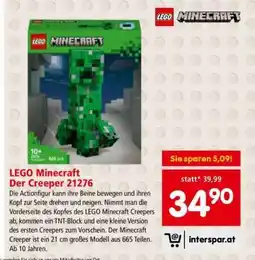 Interspar LEGO Minecraft Der Creeper 21276 Angebot