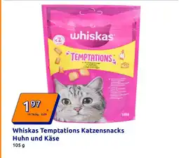 Action Whiskas Temptations Katzensnacks Huhn und Käse Angebot