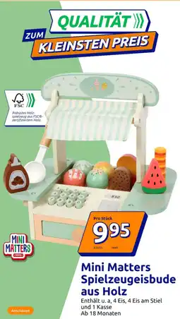 Action Mini Matters Spielzeugeisbude aus Holz Angebot