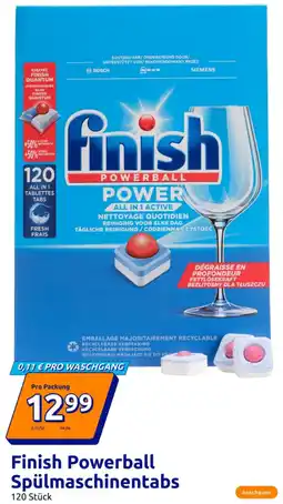 Action Finish Powerball Spülmaschinentabs Angebot