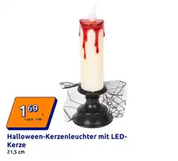 Action Halloween Kerzenleuchter mit LED Kerze Angebot