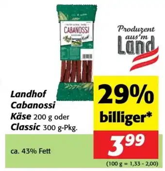 Nah&Frisch Landhof cabanossi käse Angebot