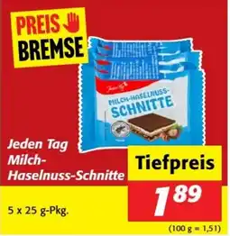 Nah&Frisch Jeden tag schnitte milch-haselnuss- Angebot