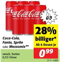 Nah&Frisch Coca-cola, fanta, sprite oder mezzomix Angebot