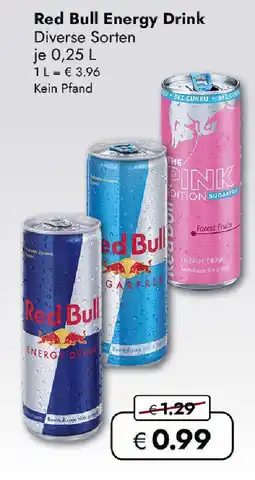 Travel FREE Red bull energy drink Angebot