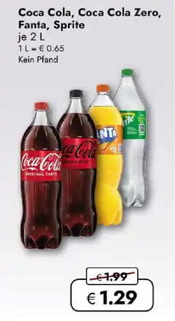 Travel FREE Coca cola, coca cola zero, fanta, sprite Angebot